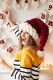 Cable Knitting Christmas Hat