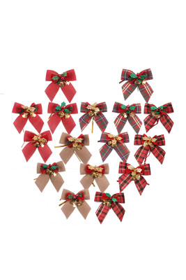 Christmas Ribbon Bow With Bell MOQ5pcs