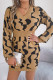 V Neck Elastic Waist Knitting Dress