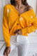 Daisy Embroidery V Neck Open Button Cardigan