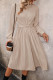 Apricot Smocked Long Sleeves Dress