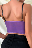 Chain Color Block Cami Crop Bustier