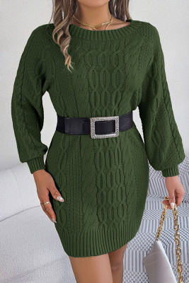 Cable Kniting Sweater Dress