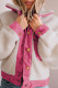 Multicolor Sherpa Corduroy Patchwork Button up Crop Jacket
