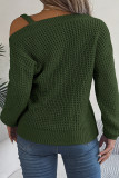 One SHoulder Buckle Knitting Sweater