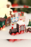 Wooded Christmas Pattern Train Toy MOQ 3pcs