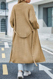 Plain Open Knit Long Length Sweater