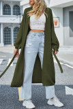 Plain Open Knit Long Length Sweater