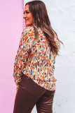 Multicolour Abstract Print Western Fashion Plus Size Shirt