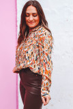 Multicolour Abstract Print Western Fashion Plus Size Shirt