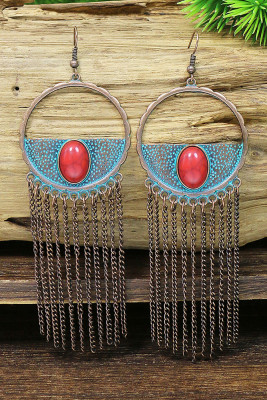 Big Round Tassels Boho Earrings MOQ 5pcs