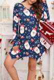 Christmas Pattern Printiing MIni Dress