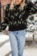 Black Christmas Pattern Knitting Sweater