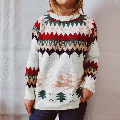 Christmas Tree Pattern Knitting Sweater