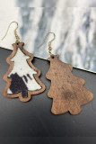 Hairy Leopard Wood Earrning MOQ 5pcs