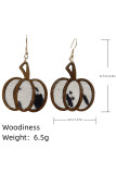 Hairy Leopard Wood Earrning MOQ 5pcs