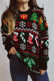 Christmas Pattern Knitting Pullover Sweater