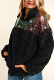 Colorful Glitter Fleece Sweatshirt