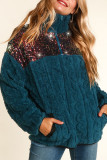 Colorful Glitter Fleece Sweatshirt