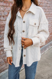 Cable Button Up Pockets Outerwear
