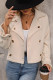 Apricot Button Lapel Short Jacket