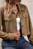Khaki Corduroy Short Jacket