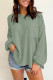 Laurel Green Exposed Seam Patchwork Bubble Sleeve Waffle Knit Top