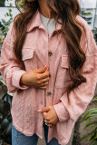 Cable Button Up Pockets Outerwear