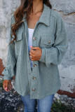 Cable Button Up Pockets Outerwear