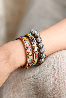 Colorful Stone Beads Bracelet