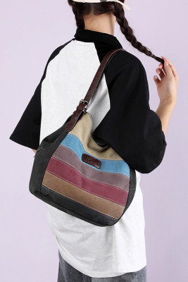 Muticolor Tape Canvas Tote Bag MOQ 3pcs