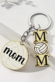 Wooden Sports Mom Keychain
