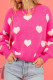 Valentine's Day Heart Knitting Sweater