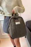 Plain Quilted Nylon Backpack MOQ 3pcs