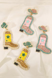 Boots Shinning Crystal Earrings