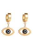 Eyes Golden Alloy Earrings