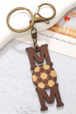Baseball MOM Wooded Keychain MOQ 5pcs
