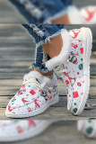 Christmas Pattern Fleece Platform Shoes