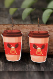 Christmas Coffee Cup Earrning MOQ 5pcs