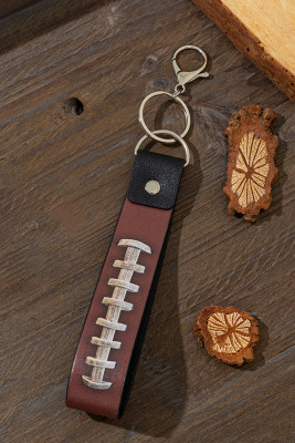 Balls Pattern Leather Keychain