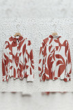 Printed Button Up Puff Blouse