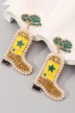 Boots Shinning Crystal Earrings
