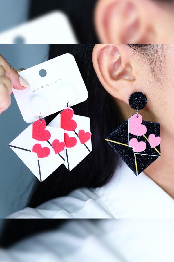 Hearts from Envelope Earrings MOQ 5pcs