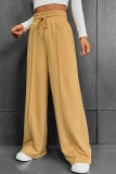 Plain High Waist Wide Pants