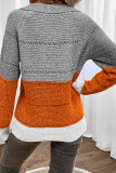 Colorblock Splicing Knitting Top