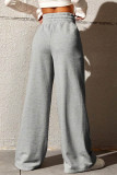 Plain High Waist Wide Pants