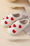 Valentine Heart Fleece Warm Slippers
