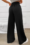 Plain High Waist Wide Pants