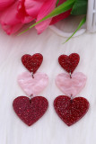 Triple Layer Hearts Earrings MOQ 5pcs