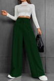 Plain High Waist Wide Pants